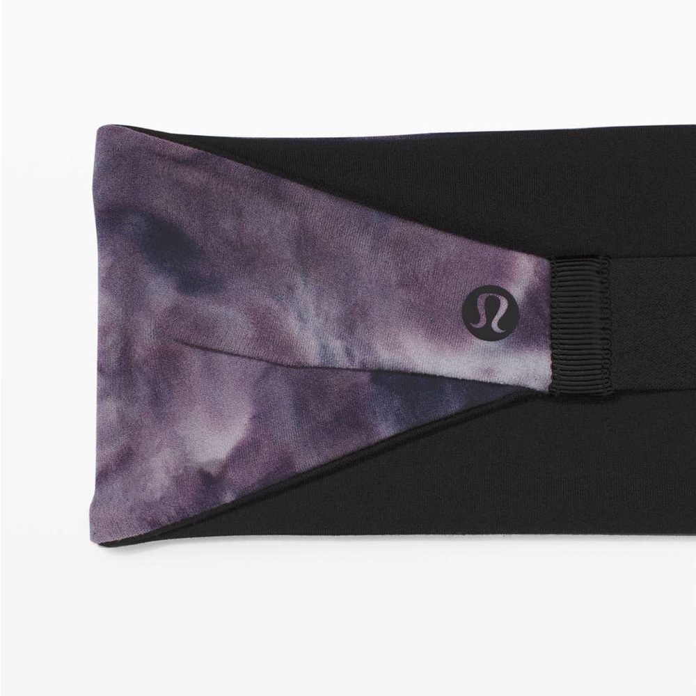 Lululemon Fringe Fighter Headband Diamond Dye Purple Black